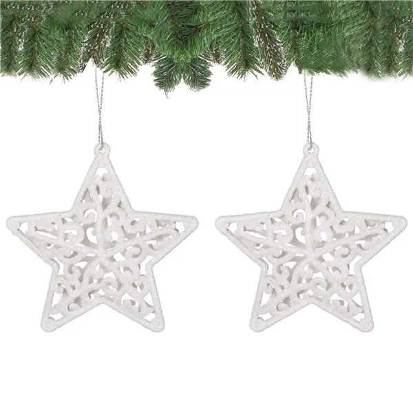 CA0038 CHRISTMAS DECORATIONS STARS 8X8 CM 2 PCS.