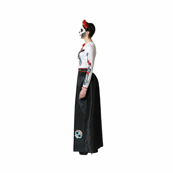 Costume for Adults Multicolour Skeleton Mexican (2 Pieces)