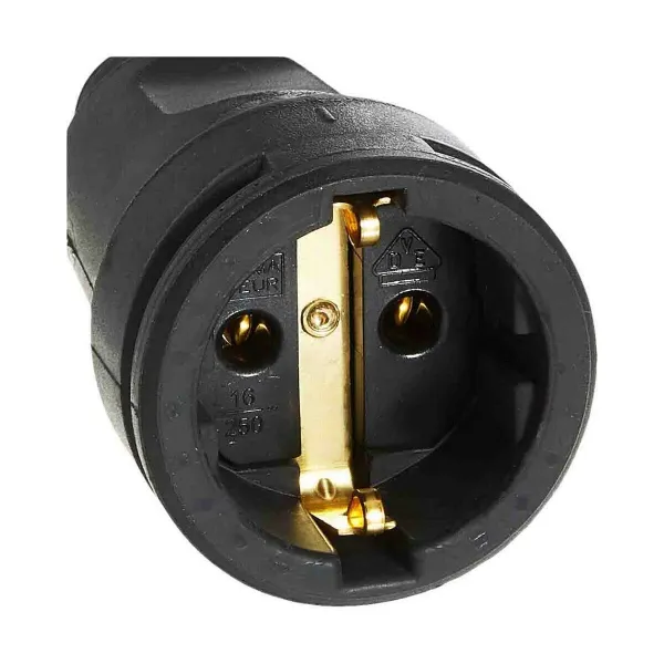 Plug-in base Kopp Gaisa Melns 250 V 16 A