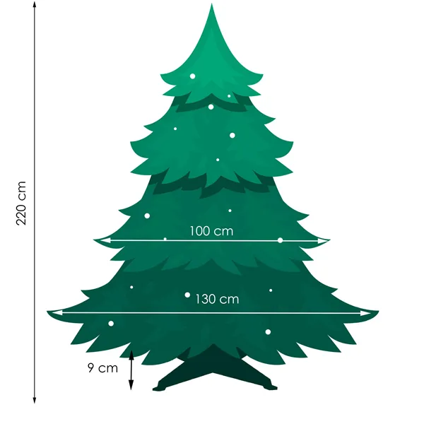 CT0056 ARTIFICIAL CHRISTMAS TREE GREEN FIR 220 CM