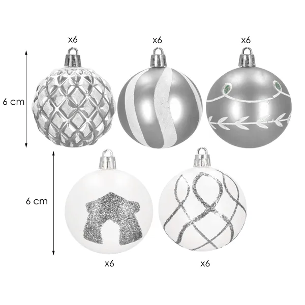 CA0864 CHRISTMAS BALLS 6 CM 30 PCS.