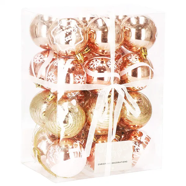 CA0867 CHRISTMAS BALLS 6 CM 24 PCS.