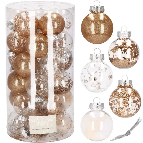 CA0884 CHRISTMAS BALLS 6 CM 30 PCS