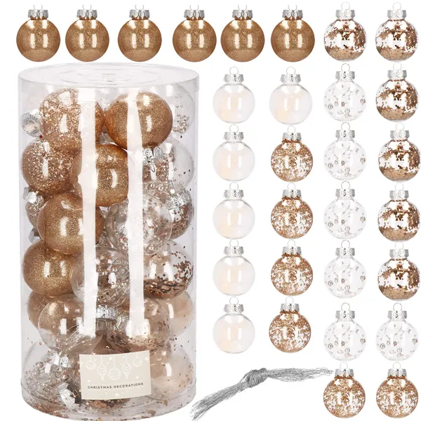 CA0884 CHRISTMAS BALLS 6 CM 30 PCS