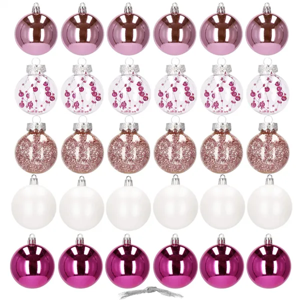 CA0889 CHRISTMAS BALLS 6 CM 30 PCS.