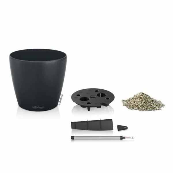 Plant pot Lechuza Grey polypropylene Circular