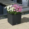 Plant pot Lechuza Black Grey polypropylene