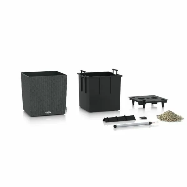 Plant pot Lechuza Black Grey polypropylene