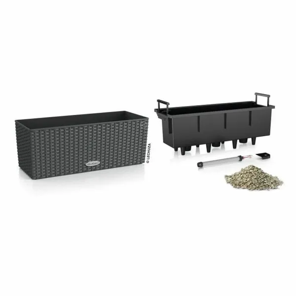 Plant pot Lechuza Black Grey polypropylene