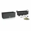 Plant pot Lechuza Black Grey polypropylene