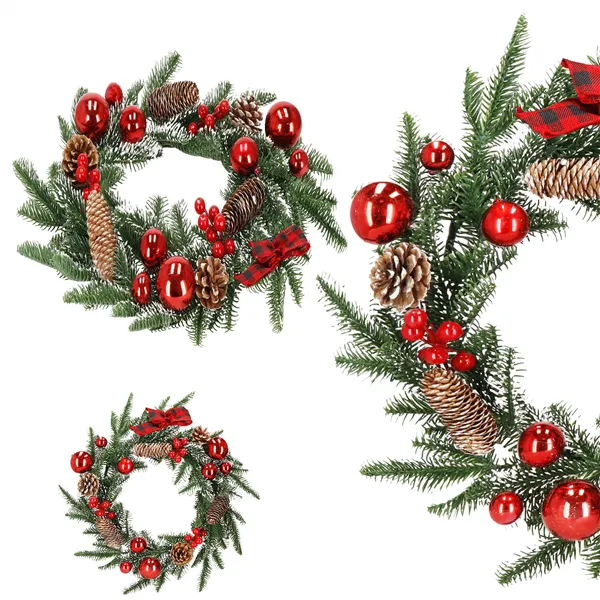 CA1019 CHRISTMAS ORNAMENT "WREATH" 40 CM