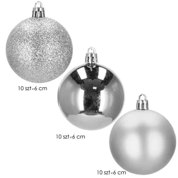 CA0007 CHRISTMAS BALLS 6 CM 30 PCS