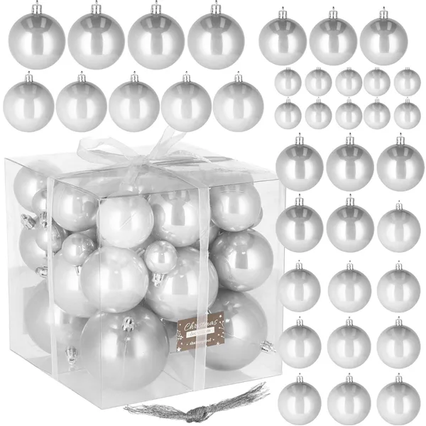 CA0144 CHRISTMAS BALLS 4/5/6/7/8 CM 37 PCS.