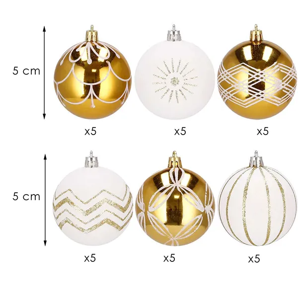 CA0153 CHRISTMAS BALLS 5 CM 30 PCS.