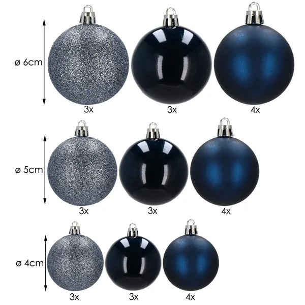 CA0181 CHRISTMAS BALLS 4/5/6 CM 30 PCS.