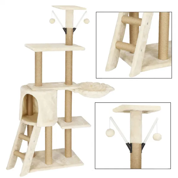 Kaķu koks ar māju Springos PA1041 136 cm