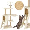 Кошачье дерево с домиком Springos PA1041 136 см