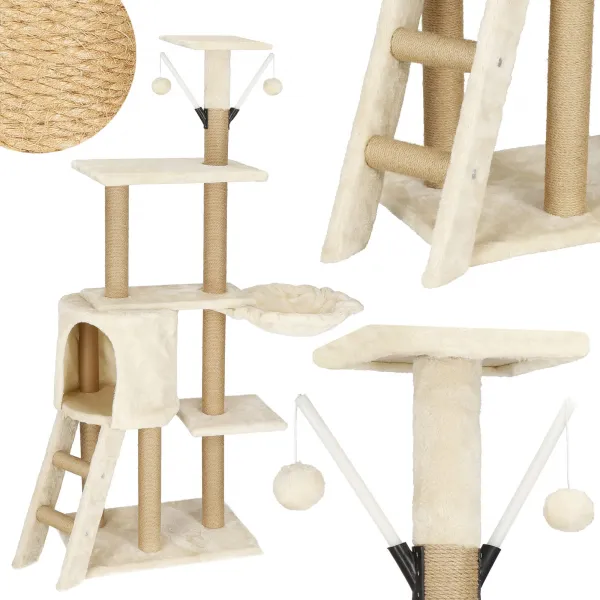 Кошачье дерево с домиком Springos PA1041 136 см