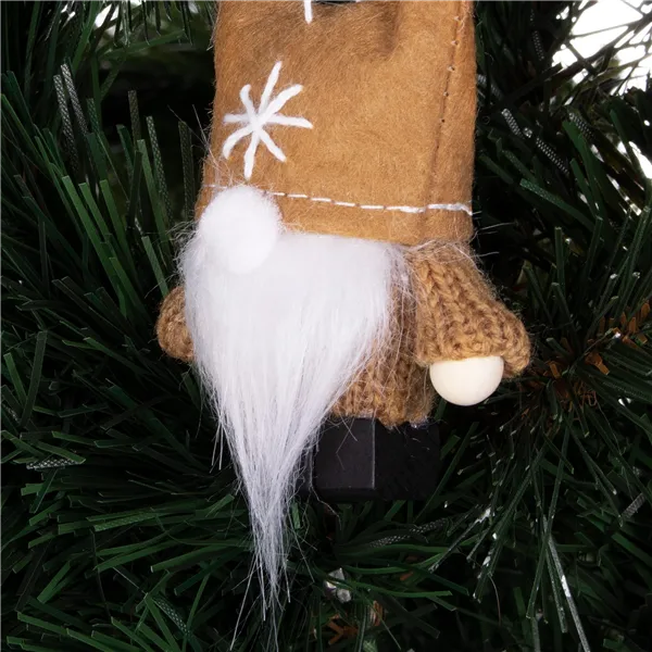 8 cm kalėdinė dekoracija, kalėdinis nykštukas, rudas nykštukas