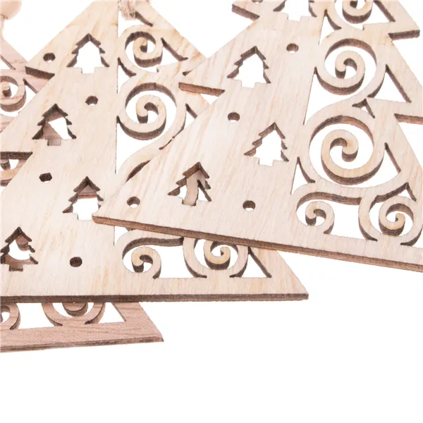 CA0662 WOODEN ORNAMENT 6 PCS (CHRISTMAS TREE)