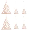 CA0662 WOODEN ORNAMENT 6 PCS (CHRISTMAS TREE)