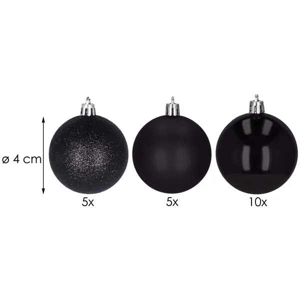 CA0124 CHRISTMAS BALLS 4 CM 20 PCS.