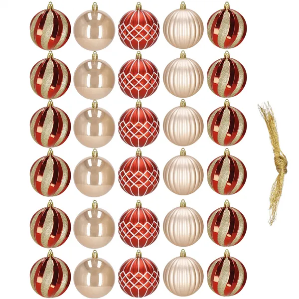 Christmas balls Springos CA1132 8 CM 30 PCS.