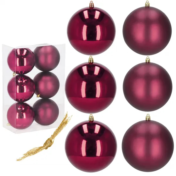 Christmas balls Springos CA1191 10 CM 6 PCS.