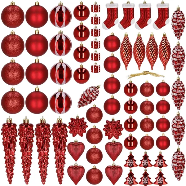 Joulukuusen koristeiden setti Springos CA0160, 72 kpl