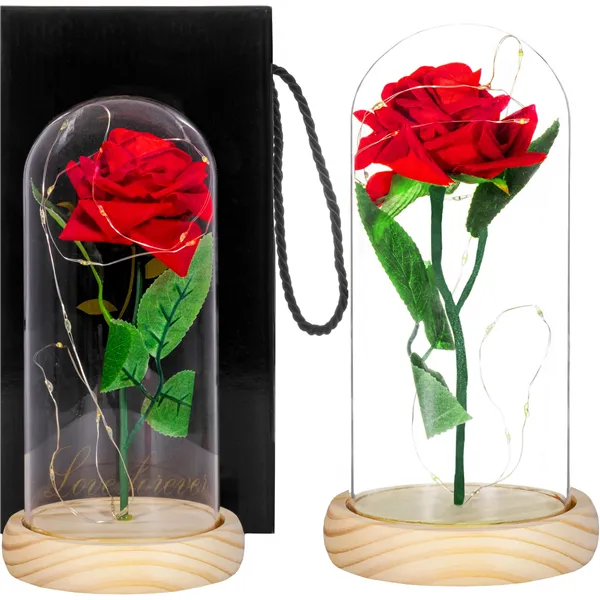 HA5155 ETERNAL ROSE IN GLASS