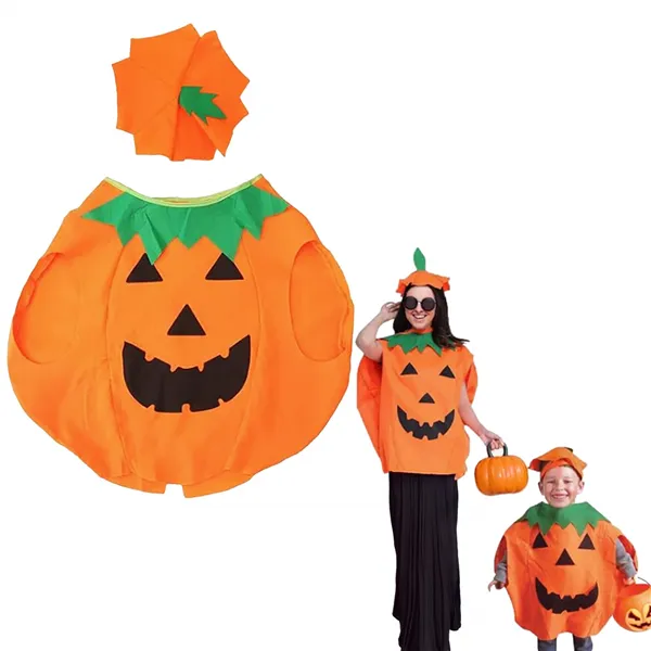 Halloween decoration pumpkin costume with hat Springos HA5223 2 elements.