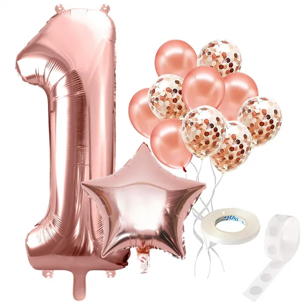 PS0022 ROSE BIRTHDAY DECORATIONS SET