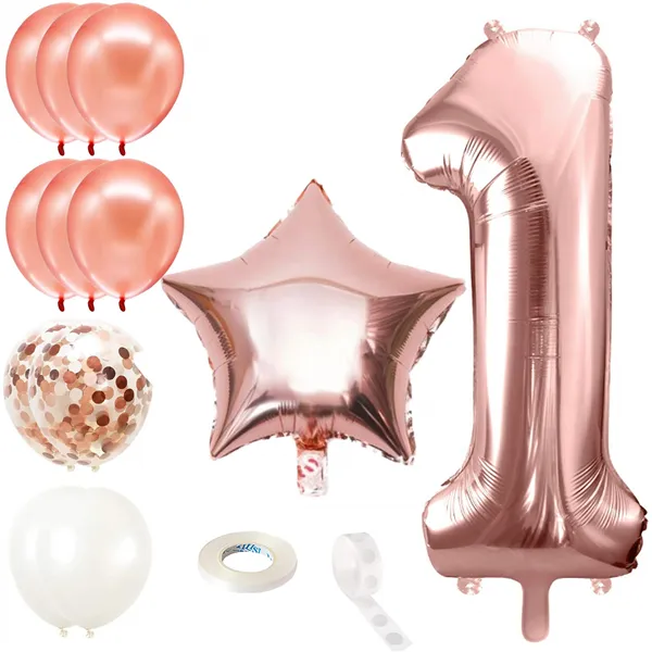 PS0022 ROSE BIRTHDAY DECORATIONS SET