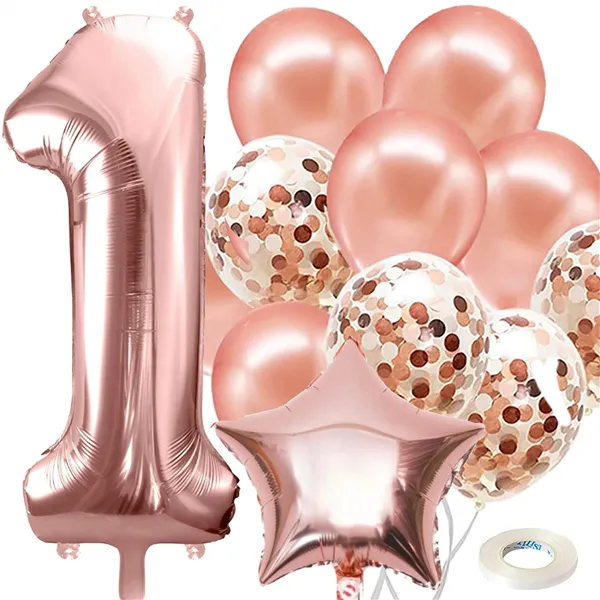 PS0022 ROSE BIRTHDAY DECORATIONS SET