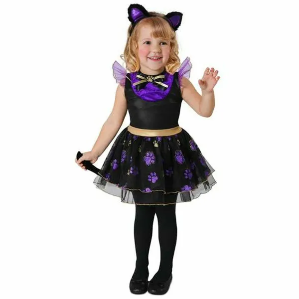 Lasten asut My Other Me Musta Purppura Pikkukissa (3 Kappaletta)