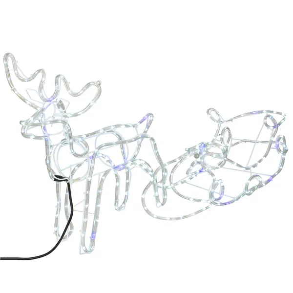 CL1225 LIGHTING REINDEER WITH Sleigh 288 LEDs