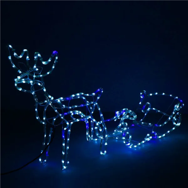 CL1225 LIGHTING REINDEER WITH Sleigh 288 LEDs