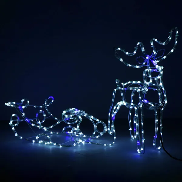 CL1225 LIGHTING REINDEER WITH Sleigh 288 LEDs