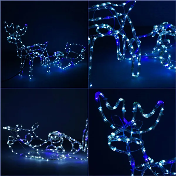 CL1225 LIGHTING REINDEER WITH Sleigh 288 LEDs