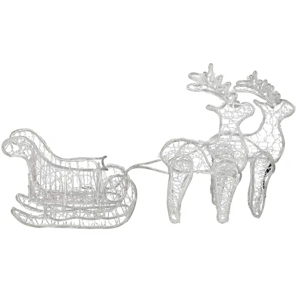 CL1222 LIGHTING REINDEER WITH Sleigh 480 LED