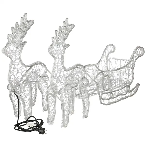 CL1222 LIGHTING REINDEER WITH Sleigh 480 LED