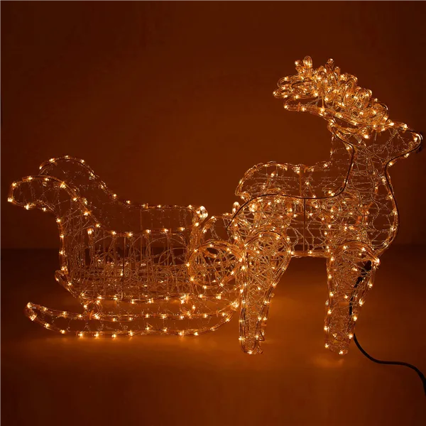 CL1222 LIGHTING REINDEER WITH Sleigh 480 LED