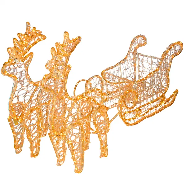 CL1222 LIGHTING REINDEER WITH Sleigh 480 LED