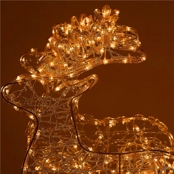 CL1222 LIGHTING REINDEER WITH Sleigh 480 LED