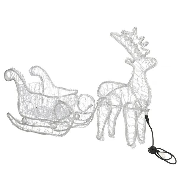 CL1221 LIGHT REINDEER WITH 312 LED SLEIDER