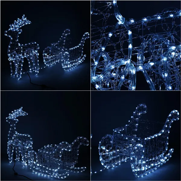 CL1221 LIGHT REINDEER WITH 312 LED SLEIDER