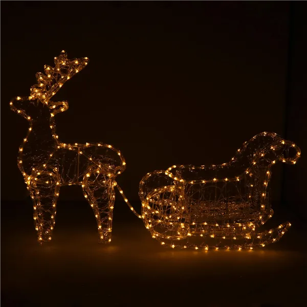 CL1220 LIGHTING REINDEER WITH Sleigh 312 LED