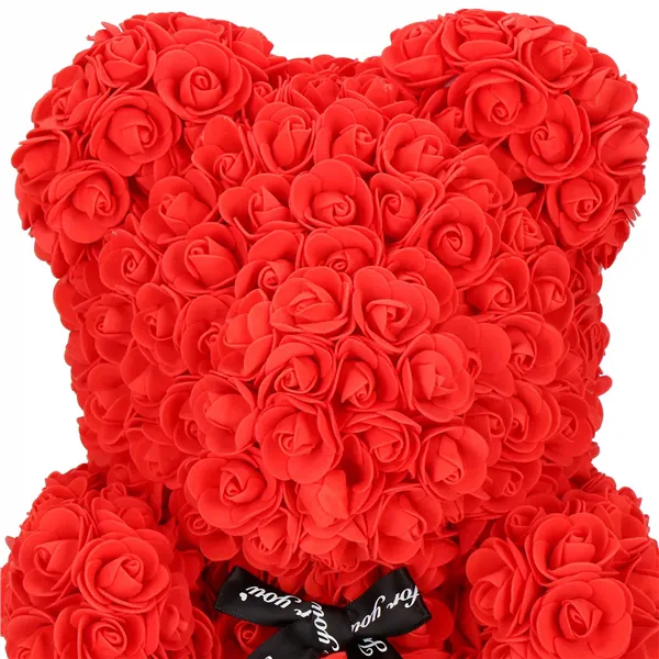 Decorative bear made of roses Springos HA7224