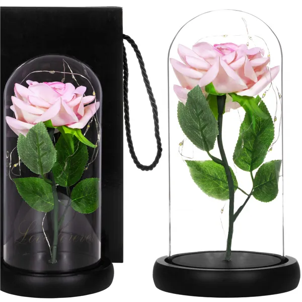 Eternal rose in glass Springos HA5157