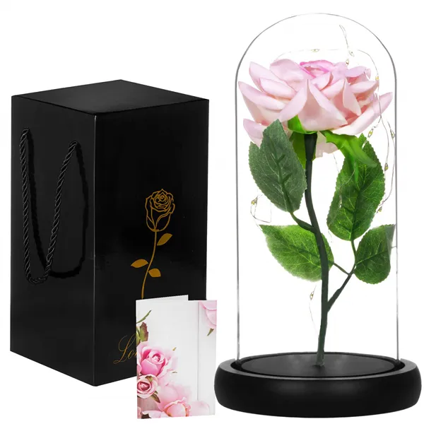 Eternal rose in glass Springos HA5157